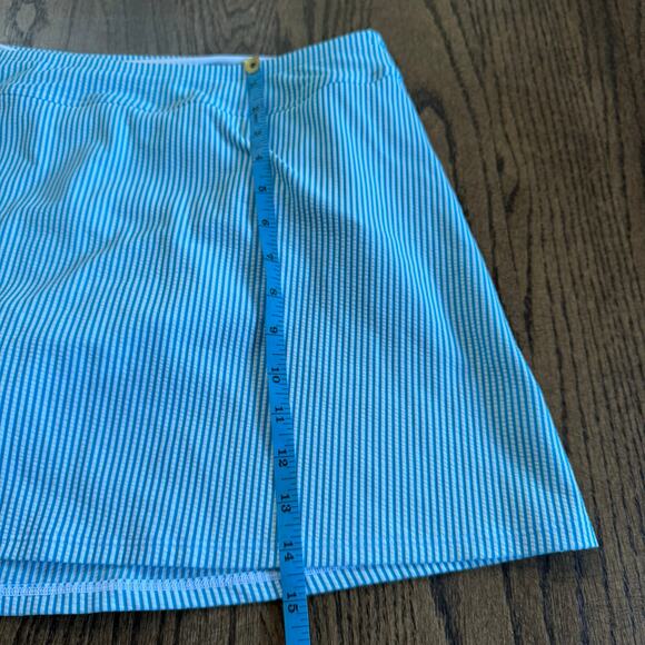 Lands End Womens Blue Striped Swim Skirt Attached Brief Suit Bottom Size 20W - Picture 9 of 9